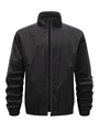 Giacca sportiva da uomo con collo alto nero e grigio, giacca a vento con cerniera lampo - XS / Nero