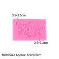 Stampo in silicone rosa con rilievo barocco per decorazione torte e fondente - 3#--Rosa
