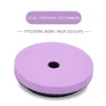 Lilac matte stainless steel lid for 830ml milk tea cup with large straw hole - Fits 830ML Cups / Lilac Purple