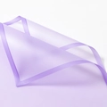 Waterproof purple frosted semi-transparent flower wrapping paper with solid color borders - Magic Border - Lilac Purple
