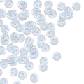 Bolas de discoteca con lentejuelas blancas holográficas y malla para decoración - Confeti de Bola de Luz Láser de Discoteca