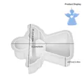 Detailed view of angel shaped silicone mold for DIY candles with precise dimensions - Large Angel