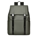 Mochila de negocios minimalista verde oliva impermeable con hebillas dobles y acabado mate - Verde