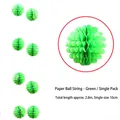 Green paper honeycomb ball garland 2.8m long party hanging decoration for festive events - Paper Ball Garland / 2.8m / Green