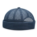 Berretto docker in mesh traspirante blu scuro con design regolabile senza tesa - Regolabile / Blu navy