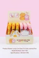 Cute pink 10-color ballpoint pen featuring a soft cat paw topper for journaling - 7196 Cat Claw 10-Color Pen