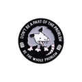 Rundes Emaille-Pin mit Opossum-Motiv und lustigem Spruch auf weißem Hintergrund - Cartoon Opossum Humor Stil (QHXZ2514)
