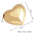 Golden heart-shaped zircon loose bead with 2.5mm hole for jewelry making - Gold Heart (M642855-Gold)