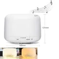 500ml ultrasonic humidifier with Bluetooth speaker and warm LED light in white - 500ML Warm Light Bluetooth Speaker (Standard) / US Plug