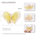 Pinza para el pelo de acetato nacarado con diseño de corazón y degradado lila - Pinza de Corazón / Amarillo