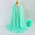 Mint green pearl chiffon hijab scarf for women featuring a lightweight bubble texture - Mint Green