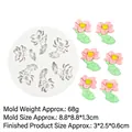 Stampo in silicone per loto in resina diametro 8,8cm con sei cavità per fiori - 6# (B1014/Loto) / Grigio