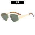 Classic gold metal aviator sunglasses with dark green lenses and tortoiseshell ear tips - Gold Frame Dark Green Lenses