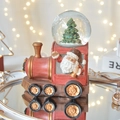 Treno carillon con palla di neve, rilievo di Babbo Natale e paillettes scintillanti - 12.5*6.5*11cm / Treno di Babbo Natale (Senza musica)