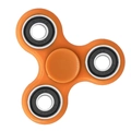 Orange three-arm fidget spinner with ABEC-7 608ZZ bearings on white background - Classic Orange 4-Bearing Model