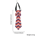 Detailed dimensions of the red, white, and blue striped Independence Day pet necktie - One Size / Style E