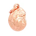 Ciondolo in rame oro rosa con trama martellata e design a spirale fatto a mano - K642989-Rose Gold Irregular