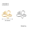 Colgantes de mariposa huecos en oro y plata para creación de joyas de bricolaje - Estilo de Mariposa 1 / Color Acero