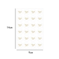 Sheet of 20 white and gold Thank You round adhesive seals for packaging 14x9cm - Transparent Gold Stamping (7709)