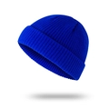 Royal blue ribbed knit beanie with cuffed brim for a classic winter streetwear look - Royal Blue