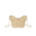 Borsa a scatola a farfalla dorata con paillettes luccicanti e tracolla a catena oro - Oro