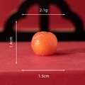 Miniature orange persimmon resin desktop ornament with textured finish 1.4cm - Yellow Orange