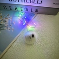 Colorful LED copper wire string lights with a white round battery box on a table - 3.5CM Colored LED (10 Beads) / Multicolor Light
