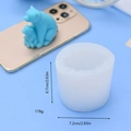 Silicone animal mold dimensions detail showing 6.7cm height and 7.2cm diameter for candle making - Mother and Child Bear Shape (2)