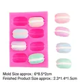 Pink 8-cavity silicone macaron mold for DIY baking and handmade candle making - Style 1 Pink (17-836)