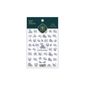 Self-adhesive nail sticker sheet TS-1649 featuring doodle world space and moon designs - Doodle World-Flat (TS-1649)