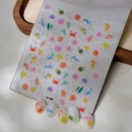 Dettaglio di adesivi 5D per unghie con motivi marini di balene e stelle marine per DIY - Serie Vita Marina (CO-366)