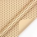Eco-friendly brown kraft wrapping paper with vintage dark brown polka dot pattern - Black Regular Dots
