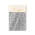 Silver butterfly nail stickers 2316 with holographic hollow designs for nail art decoration - 2316-Silver