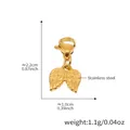 Goldener Engelsflügel Anhänger aus Edelstahl mit Federstruktur und praktischem Karabinerverschluss - 2 Stück Goldener Engelsflügel-Anhänger