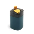 Portastuzzicanti automatico verde scuro con pulsanti gialli e coperchio grigio - Blu Nordico