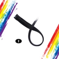 Single piece straight black clip-in hair extension with secure BB clip for women - Black (2)