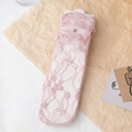 Rosa transparente Spitzen-Söckchen mit zarten Häkelmustern im romantischen JK-Stil - Rosa