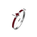 163 Steel Red Four-leaf Clover Bracelet