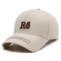 Gorra de béisbol beige con bordado Re en marrón y logotipo Version en la visera - Ajustable / Blanco Roto
