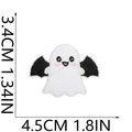 Detail of cute ghost embroidery patch for Halloween with precise size measurements - No.44 (Small)