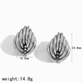 Dettaglio orecchini a goccia intrecciati argento, dimensioni 18,8mm e 24,8mm - Argento (TE60618-S)
