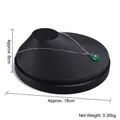 Black circular jewelry display stand with necklace mockup 6cm height and 18cm diameter - Flat Round Bust Display (Black)