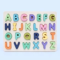 Colorful alphabet wooden puzzle with uppercase letters for early childhood education - Macaron Uppercase Alphabet Board