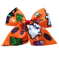 Oranje Halloween haarstrik met spoken en snoepjes op hoogwaardig grosgrain lint - Haarclip-stijl / Oranje