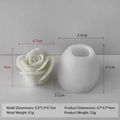 3D rose flower silicone mold for handmade candles and soap with detailed petals - Rose Style (J-0818)