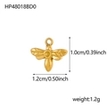 Pendentif abeille en métal doré pour bijoux DIY avec détails de texture d'aile - Accessoire Relief Abeille Doré(HP48018BD0) / Or