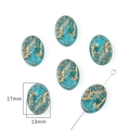 Deep teal acrylic oval beads with gold embossed female portrait for jewelry making - #12 Cameo Lady 20pcs/pack