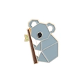 Cute koala enamel brooch with minimalist geometric origami design and gold outlines - Koala Style (XZ3469)