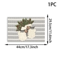 Tableau des tailles pour set de table de Noël avec motif gants 44cm x 29,5cm - 1 pièce