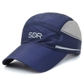 Berretto da baseball traspirante in mesh blu navy con strisce riflettenti SDR - Blu navy